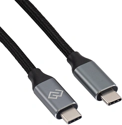 Кабель Digma D-TYPE-C-USB3.2-100W-4K-3M USB Type-C (m)-USB Type-C (m) 3м черный