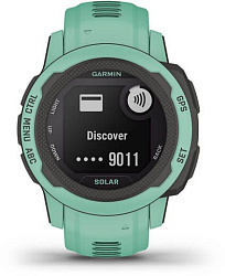 Смарт-часы Garmin Instinct 2S Solar Tactical 20мм 1.3" AMOLED корп.черный/мятный рем.мятный (010-02564-02)