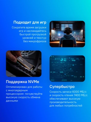 Накопитель SSD A-Data PCIe 4.0 x4 1TB ALEG-960M-1TCS Legend 960 Max M.2 2280