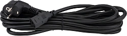 Шнур питания ITK PC-C13D-5M C13-Schuko проводник.:3x1.5мм2 5м 230В 10А (упак.:1шт) черный