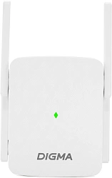 Повторитель беспроводного сигнала Digma D-WR310 (D-WR310V2) N300 Wi-Fi белый