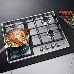 Газовая варочная поверхность AEG HGB64420SM нержавеющая сталь