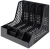 Лоток вертикальный Deli E9849 BLACK E9849 4отд. сборный для бумаг 325x320x275мм черный пластик пластиковый пакет