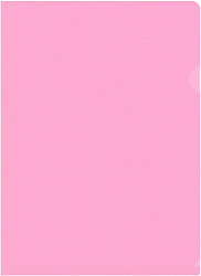 Папка-уголок Бюрократ Pastel -EPAST/PINK A4 пластик 0.18мм розовый