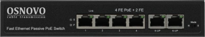 Коммутатор Osnovo SW-20600/A(80W) 80W неуправляемый