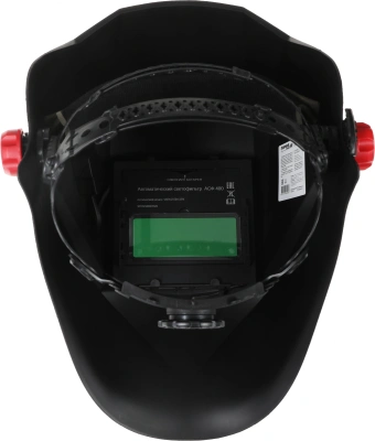 Маска сварщика Парма Оптима-400 филь.:хамел. см.экр.90х35мм черный (02.007.00026)