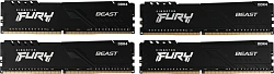 Память DDR4 4x32GB 3200MHz Kingston KF432C16BBK4/128 Fury Beast Black RTL Gaming PC4-25600 CL16 DIMM 288-pin 1.35В dual rank с радиатором Ret