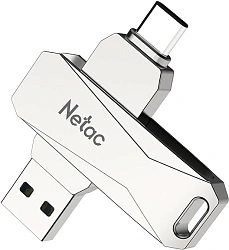 Флеш Диск Netac 64GB U782C NT03U782C-064G-32PN USB3.0 серебристый