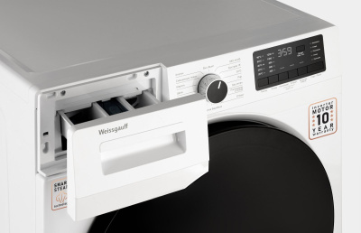 Стиральная машина Weissgauff WM 61210 DC Inverter Steam класс: A+++ загр.фронтальная макс.:10.5кг белый инвертер