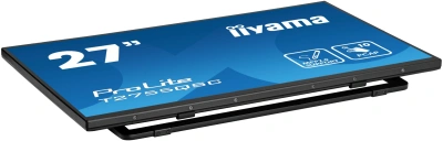 Монитор Iiyama 27" ProLite T2755QSC-B1 черный IPS LED 5ms 16:9 HDMI M/M матовая 400cd 178гр/178гр 2560x1440 75Hz DP Quad HD 2K (1440p) USB Touch 5.8кг