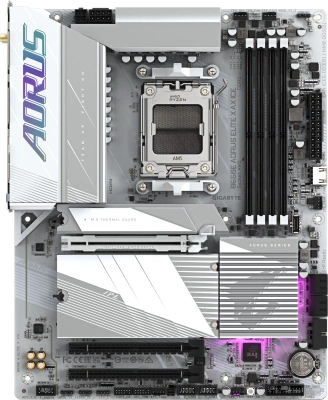 Материнская плата Gigabyte B650E AORUS ELITE X AX ICE SocketAM5 AMD B650 4xDDR5 ATX AC`97 8ch(7.1) 2.5Gg RAID+HDMI