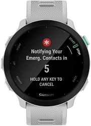 Смарт-часы Garmin Forerunner 55 1.04" LCD корп.белый рем.белый (010-02562-15)