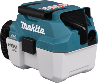 Строительный пылесос Makita DVC750LZ (уборка: сухая/влажная) синий