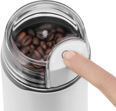 Кофемолка Maxwell MW-1703 W 200Вт сист.помол.:ротац.нож вместим.:45гр белый