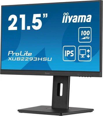 Монитор Iiyama 21.5" ProLite XUB2293HSU-B6 черный IPS LED 1ms 16:9 HDMI M/M матовая HAS Piv 1000:1 250cd 178гр/178гр 1920x1080 100Hz DP FHD USB 3.9кг