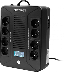 Источник бесперебойного питания Smartwatt Safe Pro LCD 600Вт 1000ВА черный