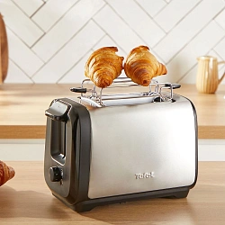 Тостер Tefal Express Metal TT5S1DE0 1200Вт серебристый/черный