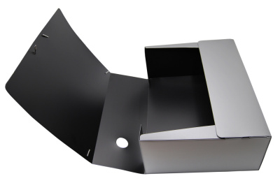 Папка архивная на резинке Silwerhof Perlen 311915-77 полипропилен 1мм корешок 100мм A4 серебристый металлик