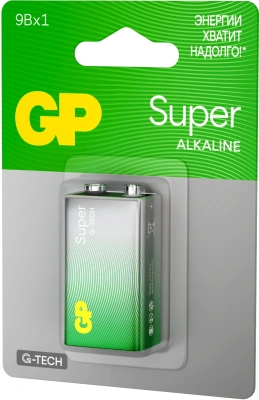 Батарея GP Super Alkaline 1604AA21-5CRSBC1 9V (1шт) блистер
