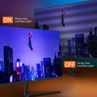 Монитор SunWind 23.8" SM-24FI221 черный IPS LED 16:9 HDMI M/M матовая 250cd 178гр/178гр 1920x1080 100Hz G-Sync VGA DP FHD 3.0кг