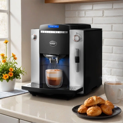 Кофемашина Kitfort КТ-7320 1400Вт серебристый/черный