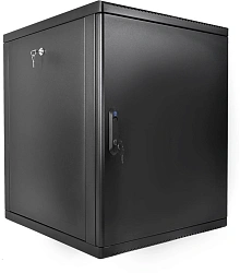 Шкаф коммутационный ЦМО (ШРН-М-12.650.1-9005) настенный 12U 600x650мм пер.дв.металл 120кг черный 581мм 24.48кг 180град. 610мм металл