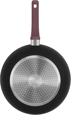 Сковорода ВОК (WOK) Rondell Fest RDA-1527 круглая 28см покрытие: Xylan Plus ручка несъемная (с крышкой) черный