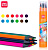 Карандаши цв. Deli 7073-12 пластик 12цв. туба пл. ластик