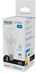Лампа светодиодная Gauss Elementary A67 35Вт цок.:E27 груша 220B св.свеч.бел.хол. (упак.:10шт) (70235)