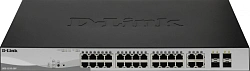 Коммутатор D-Link DGS-1210-28P/FL1A 28x1Гбит/с 4xКомбо(1000BASE-T/SFP) 24PoE 193W управляемый