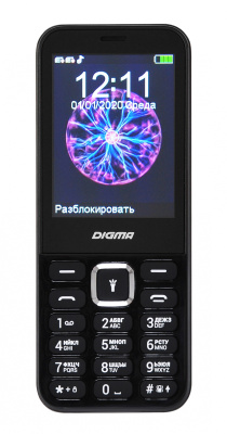 Мобильный телефон Digma C281 Linx 32Mb черный моноблок 2Sim 2.8" 240x320 0.08Mpix GSM900/1800 MP3 microSD