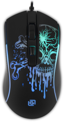 Мышь Оклик 702G черный оптическая 3600dpi USB для ноутбука 4but (1902907)