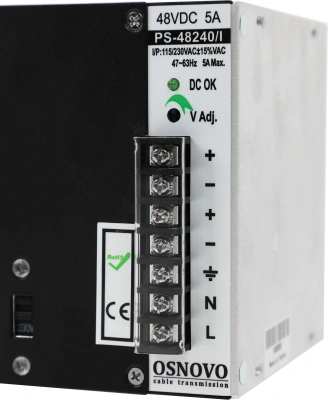 Блок питания AC/DC Osnovo PS-48240/I 45В 53В 240Вт
