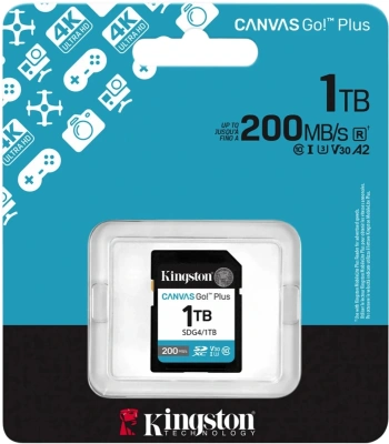 Флеш карта SDXC 1TB Kingston SDG4/1TB Canvas Go! Plus w/o adapter