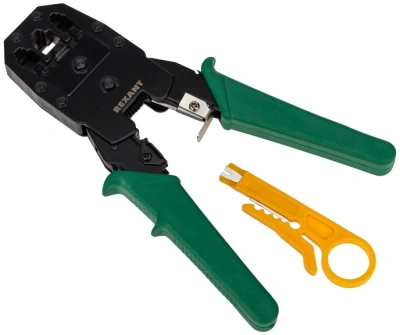 Инструмент обжимной Rexant HT-200 12-3441 для RJ-45/RJ-12/RJ-11 зеленый