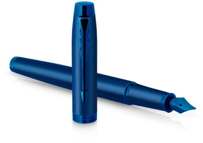 Ручка перьев. Parker IM Monochrome F328 (2172963) Blue PVD F сталь нержавеющая подар.кор.