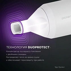 Фен Polaris PHD 2044Ti 1900Вт белый