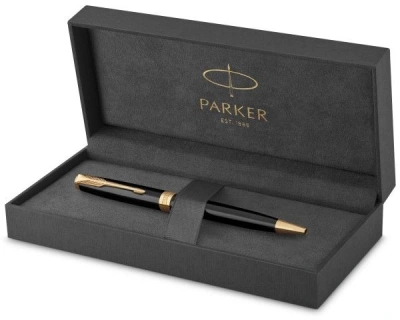 Ручка шариков. Parker Sonnet Core K530 (1931497) LaqBlack GT M черн. черн. подар.кор.