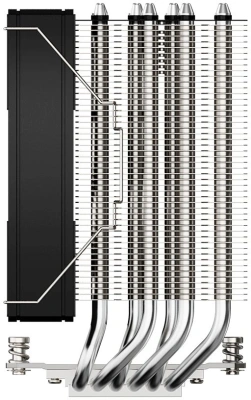 Устройство охлаждения(кулер) ID-Cooling SE-610-XT Basic Soc-AM5/AM4/1200/1700/1851 серебристый/черный 4-pin 29.85dB Al+Cu 250W 900gr Ret