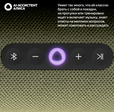 Умная колонка Yandex Стрит Алиса зеленый 30W 2.0 BT/Wi-Fi 10м 3300mAh (YNDX-00030GRN)