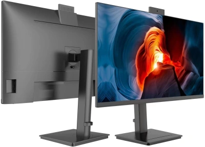 Монитор NPC 27" MF2712-B черный IPS LED 4ms 16:9 HDMI M/M Cam матовая HAS Piv 1000:1 300cd 178гр/178гр 1920x1080 100Hz G-Sync FreeSync VGA DP FHD USB 7.9кг