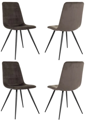 Стул для дома Бюрократ CH-K1_4 комплект 4шт коричневый Holland 74 металл черный на ножках (CH-K1_1/HL74_4)