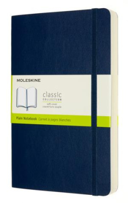 Блокнот Moleskine CLASSIC SOFT EXPENDED QP618EXPB20 Large 130х210мм 400стр. нелинованный мягкая обложка синий сапфир