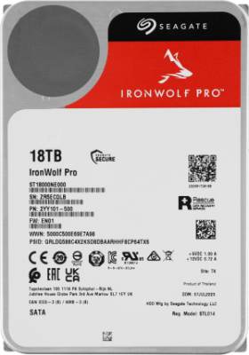 Жесткий диск Seagate SATA-III 18TB ST18000NE000 NAS Ironwolf Pro 512E (7200rpm) 256Mb 3.5"