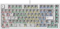 Клавиатура A4Tech MS76 белый USB Multimedia for gamer LED