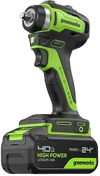 Гайковерт Greenworks G24IW200 аккум. патрон:квад.3/8" (3803607CUB)
