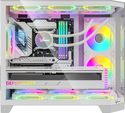 Корпус Formula Crystal Z6M Floe белый без БП mATX 4x120mm 2xUSB3.0 audio bott PSU