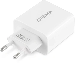 Сетевое зар./устр. Digma DGWC-3U-5A-WG 30W 3A (PD+QC) 3xUSB универсальное белый