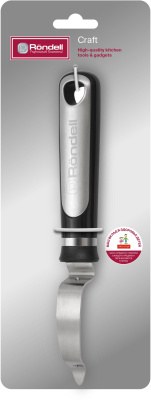 Овощечистка Rondell Craft RD-1875 черный/стальной упак.:картонная подложка