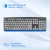 Клавиатура Оклик 480M черный/серый USB slim Multimedia (1067199)